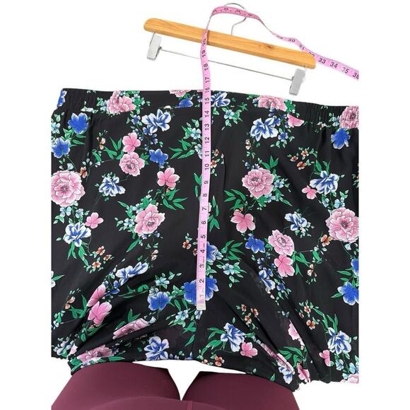 Torrid Black Floral Chiffon Pull On Pants Or Swim Cover Womens Plus Size 5 / 5XL - Picture 7 of 9